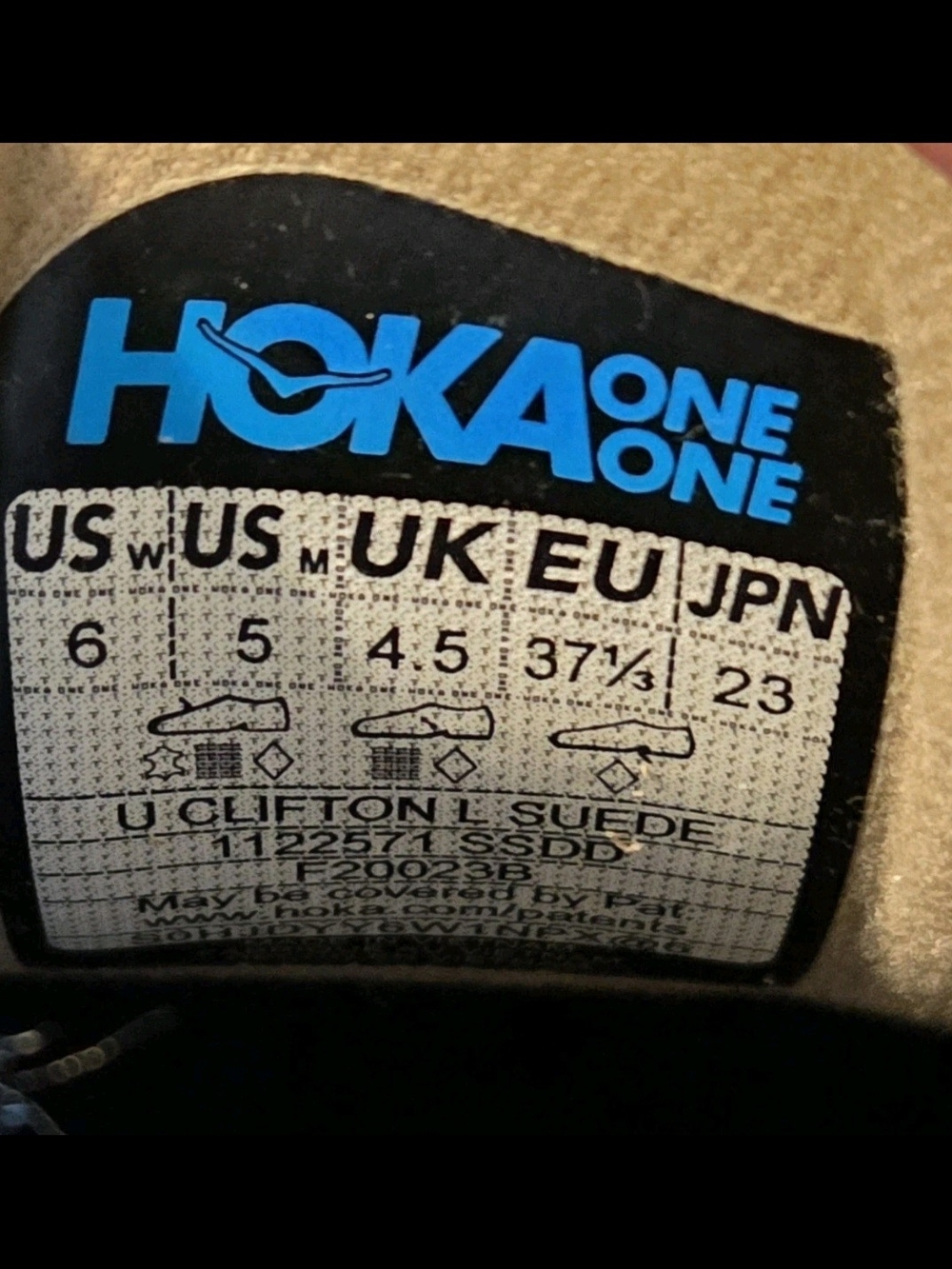 Hoka One One HOKA Clifton L Suede Country Air US Womens Sz  6 and a US Mens Sz 5 - Picture 7 of 9